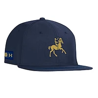 Men's Under Armour Navy Notre Dame Fighting Irish Shamrock Horseman Flex Fit Hat