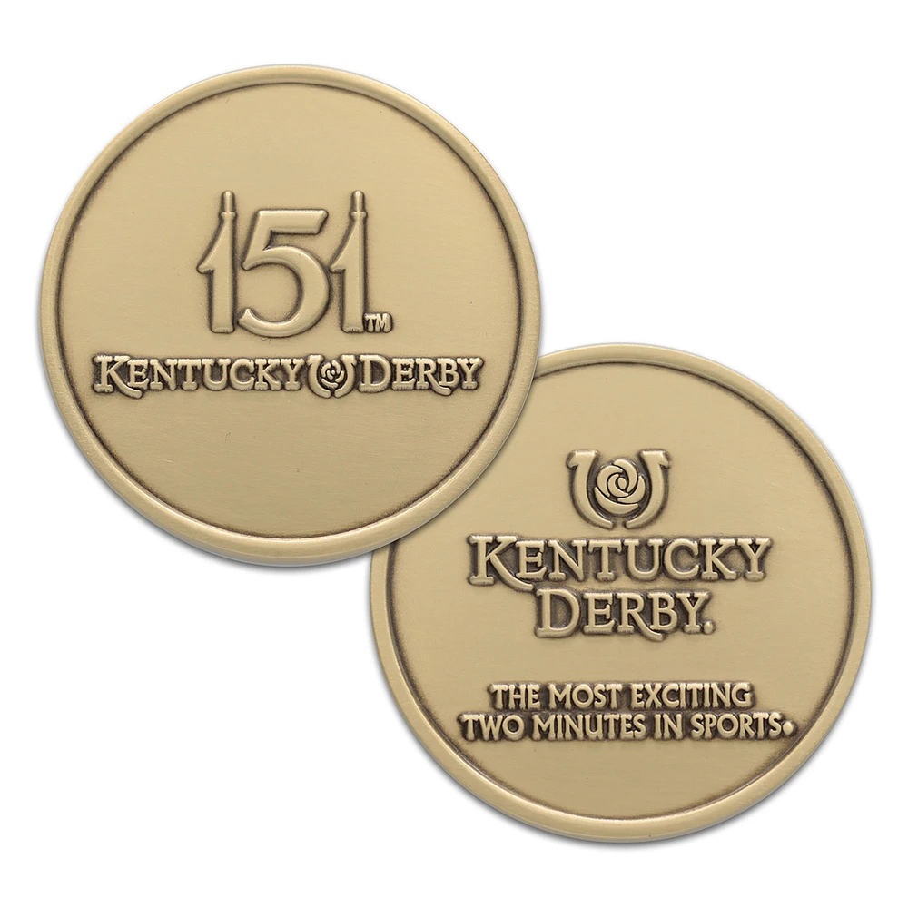 Kentucky Derby 151 Brass Coin