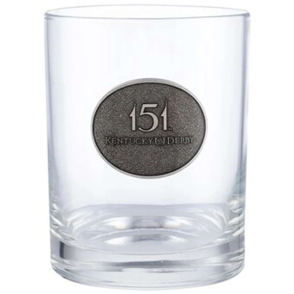 Kentucky Derby 151 15oz. Pewter Emblem Double Old Fashioned Shot Glass