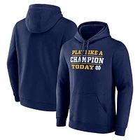 Men's Fanatics Navy Notre Dame Fighting Irish Play Like A Champion Today Pullover Hoodie