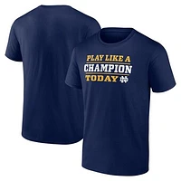 Men's Fanatics Navy Notre Dame Fighting Irish Play Like A Champion Today T-Shirt