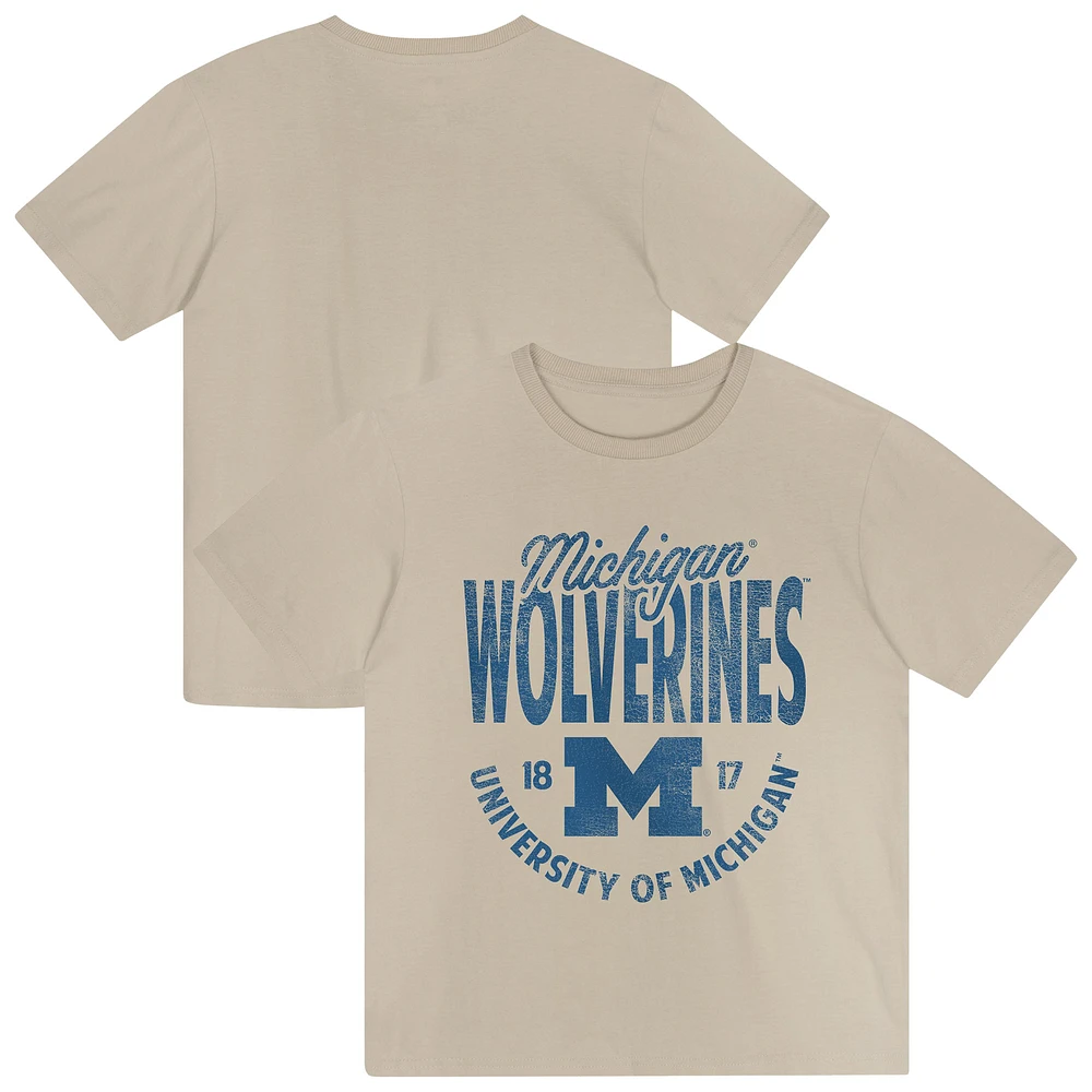 Toddler Tan Michigan Wolverines News Flash T-Shirt