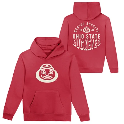 Toddler Scarlet Ohio State Buckeyes Team Banner Fleece Pullover Hoodie