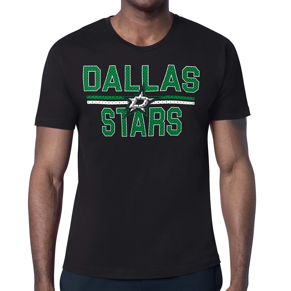 Men's Starter Black Dallas Stars Mesh Look Team Name T-Shirt