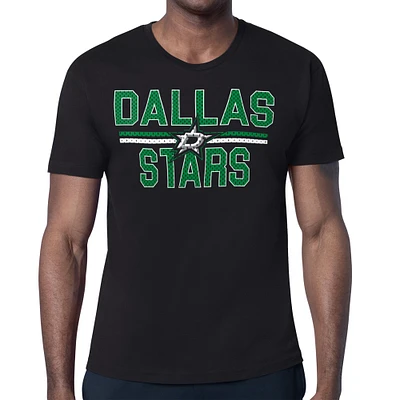 Men's Starter Black Dallas Stars Mesh Look Team Name T-Shirt
