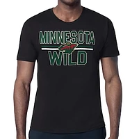 Men's Starter Black Minnesota Wild Mesh Look Team Name T-Shirt