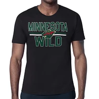 Men's Starter Black Minnesota Wild Mesh Look Team Name T-Shirt