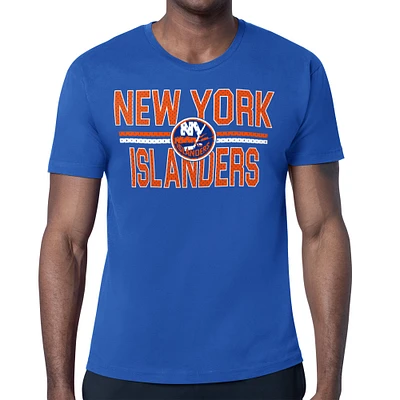 Men's Starter Royal New York Islanders Mesh Look Team Name T-Shirt