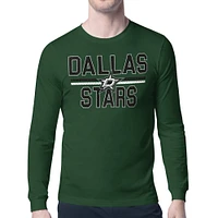 Men's Starter Green Dallas Stars Mesh Look Team Name Long Sleeve T-Shirt