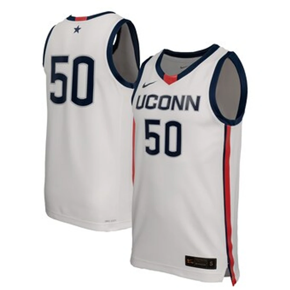 Men's Nike White UConn Huskies Replica Basketball Jersey