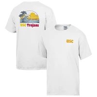 Men's ComfortWash  White USC Trojans Illustrative T-Shirt