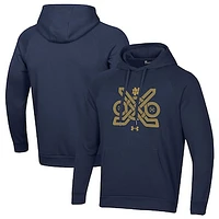 Men's Under Armour Navy Notre Dame Fighting Irish Ireland Hockey All Day Pullover Hoodie