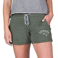 Women's Concepts Sport Green New England Patriots Mainstream French Terry Tri-Blend Shorts