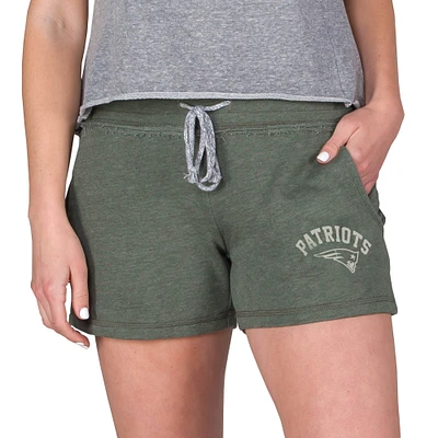 Women's Concepts Sport Green New England Patriots Mainstream French Terry Tri-Blend Shorts