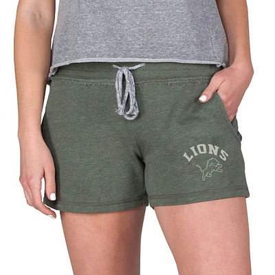 Women's Concepts Sport Green Detroit Lions Mainstream French Terry Tri-Blend Shorts