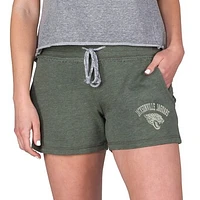 Women's Concepts Sport Green Jacksonville Jaguars Mainstream French Terry Tri-Blend Shorts