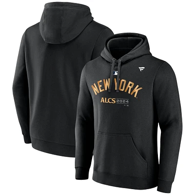 Men's Fanatics Black New York Yankees 2024 American League Division Series Champions Locker Room Pullover Hoodie