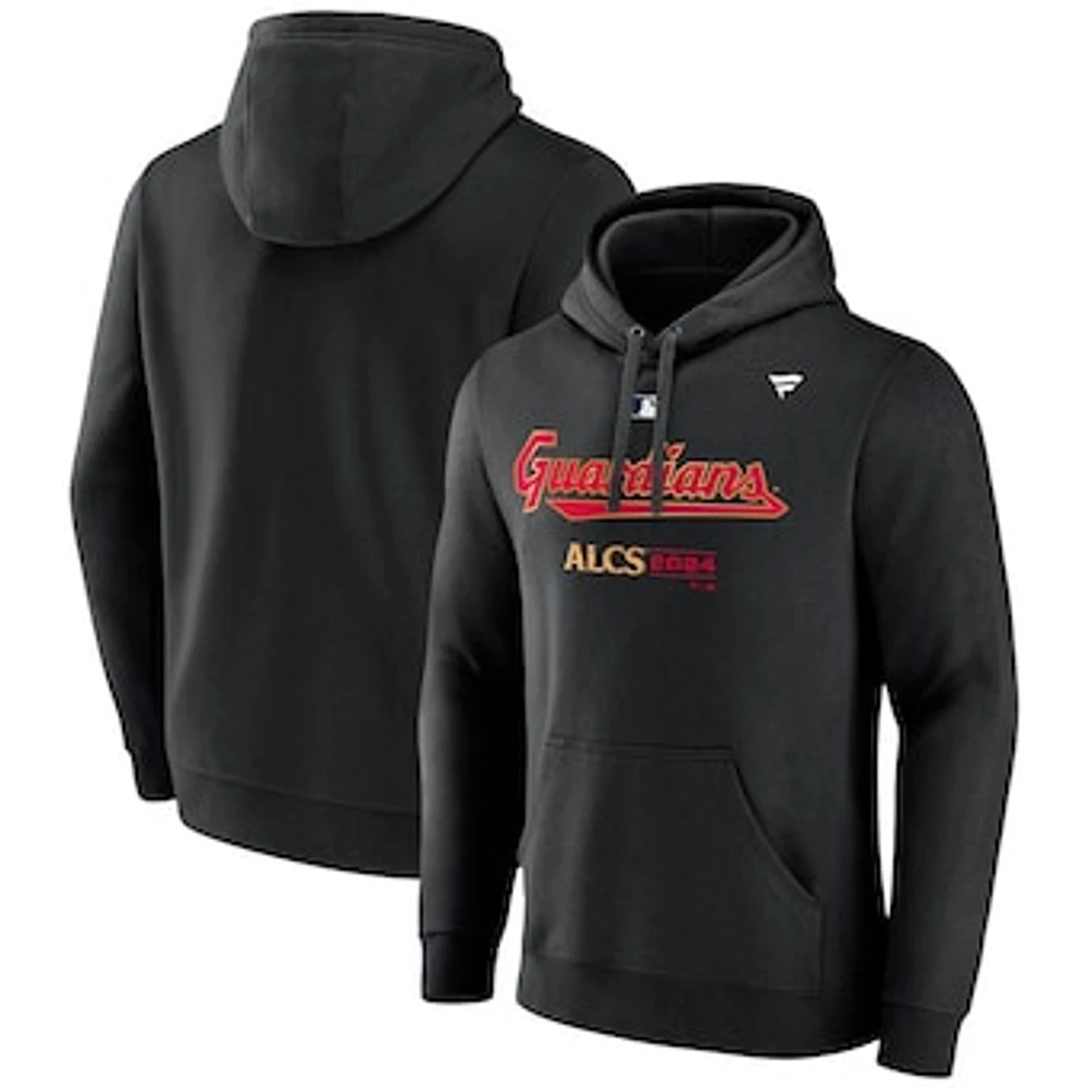 Men's Fanatics Black Cleveland Guardians 2024 American League Division Series Champions Locker Room Pullover Hoodie