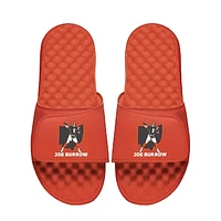 Youth ISlide Joe Burrow Orange NFLPA Player State Outline Slide Sandals
