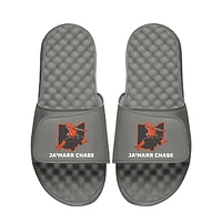 Youth ISlide Ja'Marr Chase Gray NFLPA Player State Outline Slide Sandals