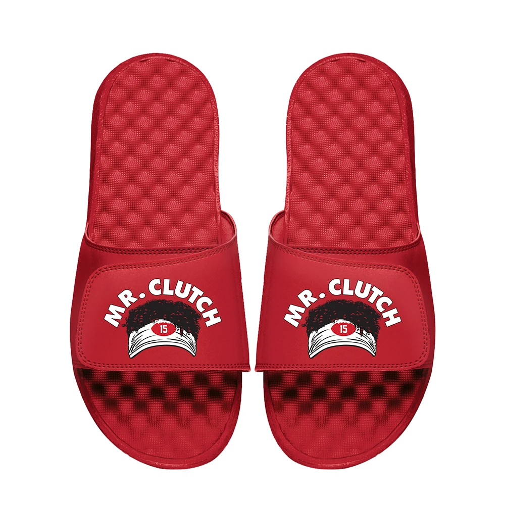 Unisex ISlide Patrick Mahomes Red NFLPA Mr. Clutch Slide Sandals