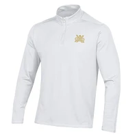 Men's Under Armour White Notre Dame Fighting Irish Ireland Motion Quarter-Zip Pullover Top