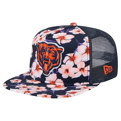 Men's New Era Navy Chicago Bears Adventure Pattern Golfer Snapback Hat