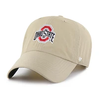 Men's '47 Khaki Ohio State Buckeyes Clean Up brrr° Adjustable Hat