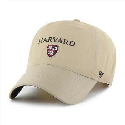 Men's '47 Khaki Harvard Crimson Clean Up brrr° Adjustable Hat
