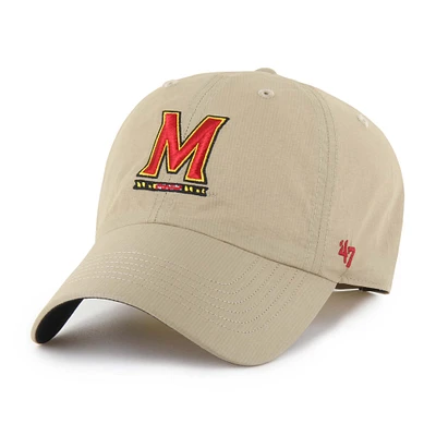 Men's '47 Khaki Maryland Terrapins Clean Up brrr° Adjustable Hat