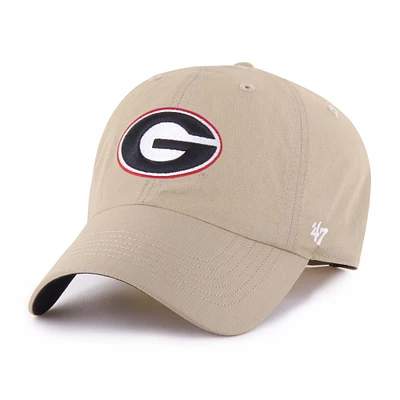 Men's '47 Khaki Georgia Bulldogs Clean Up brrr° Adjustable Hat