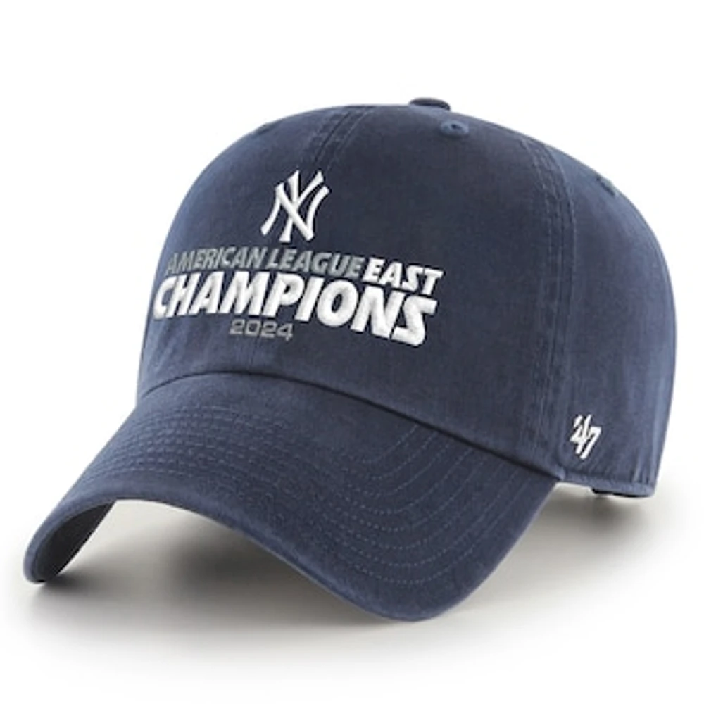 Men's '47 Navy New York Yankees 2024 AL East Division Champions Clean Up Adjustable Hat