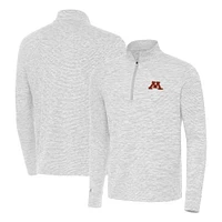 Men's Antigua Gray Minnesota Golden Gophers Cause Quarter-Zip Top