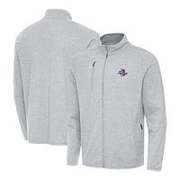 Men's Antigua Heather Gray Tulsa Golden Hurricane Hold-Up Full-Zip Jacket