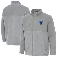 Men's Antigua Gray Villanova Wildcats Daily Fused Full-Zip Jacket