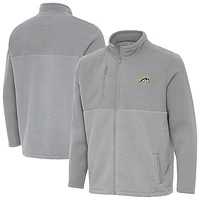 Men's Antigua Gray Western Michigan Broncos Daily Fused Full-Zip Jacket