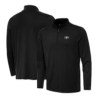 Men's Antigua Black Georgia Bulldogs Reprocess Quarter-Zip Top