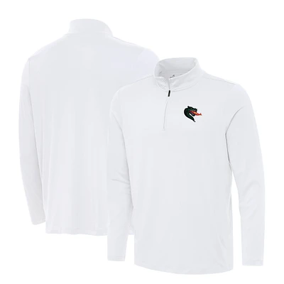 Men's Antigua White UAB Blazers Reprocess Quarter-Zip Top