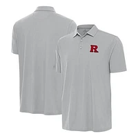 Men's Antigua Gray Rutgers Scarlet Knights Era Polo