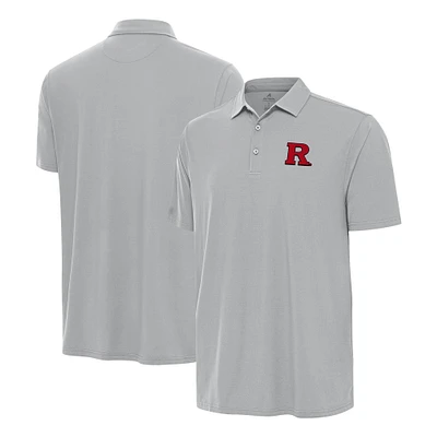 Men's Antigua Gray Rutgers Scarlet Knights Era Polo