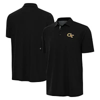 Men's Antigua Black/Gray Georgia Tech Yellow Jackets Era Polo