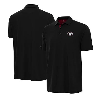 Men's Antigua Black/Red Georgia Bulldogs Era Polo