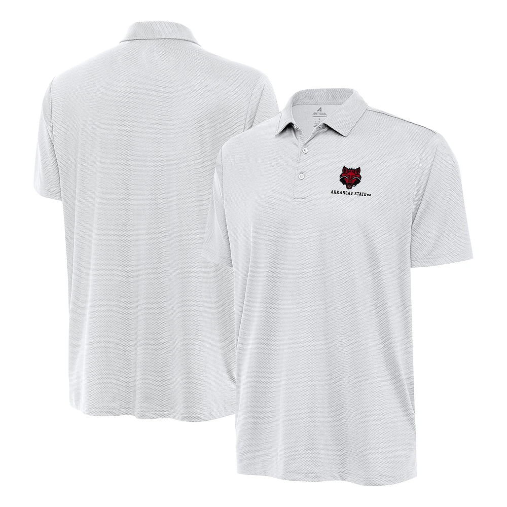 Men's Antigua White Arkansas State Red Wolves Ellipse Polo