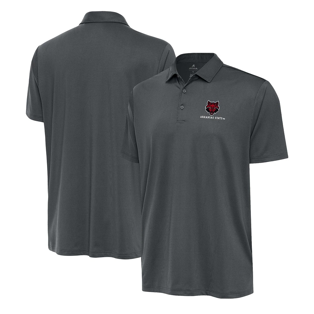 Men's Antigua Pewter Arkansas State Red Wolves Ellipse Polo