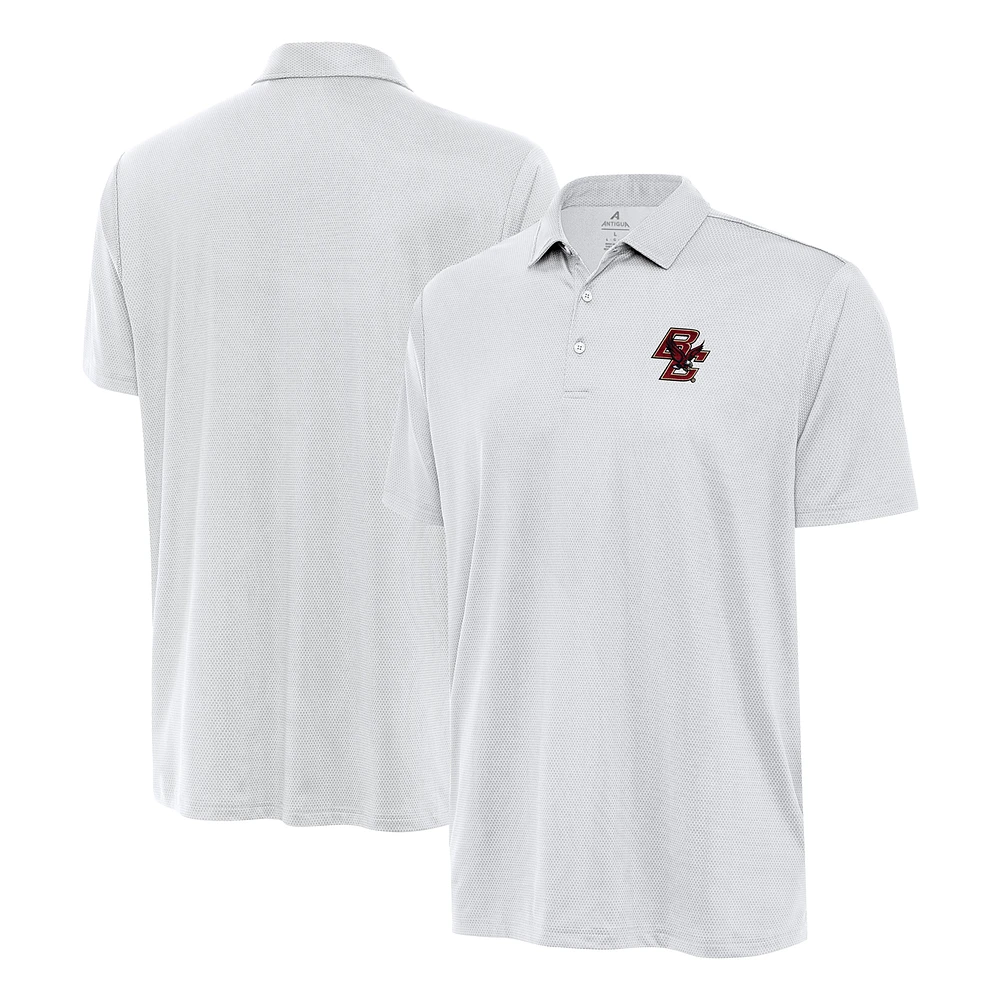Men's Antigua White Boston College Eagles Ellipse Polo