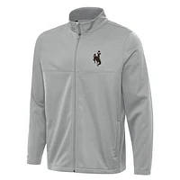 Men's Antigua Wyoming Cowboys Links 2 Full-Zip Golf Jacket