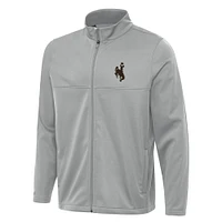 Men's Antigua Wyoming Cowboys Links 2 Full-Zip Golf Jacket