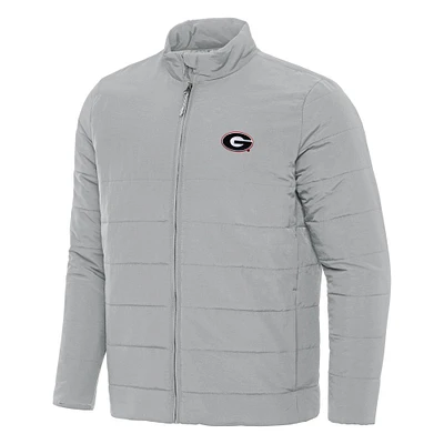 Men's Antigua  Gray Georgia Bulldogs Swelter Full-Zip Jacket