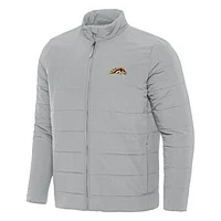 Men's Antigua  Gray Western Michigan Broncos Swelter Full-Zip Jacket