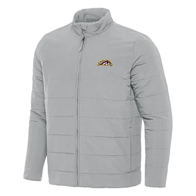 Men's Antigua  Gray Western Michigan Broncos Swelter Full-Zip Jacket